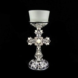 Obiecte bisericesti | Candela de masa din metal 15cm | 15108