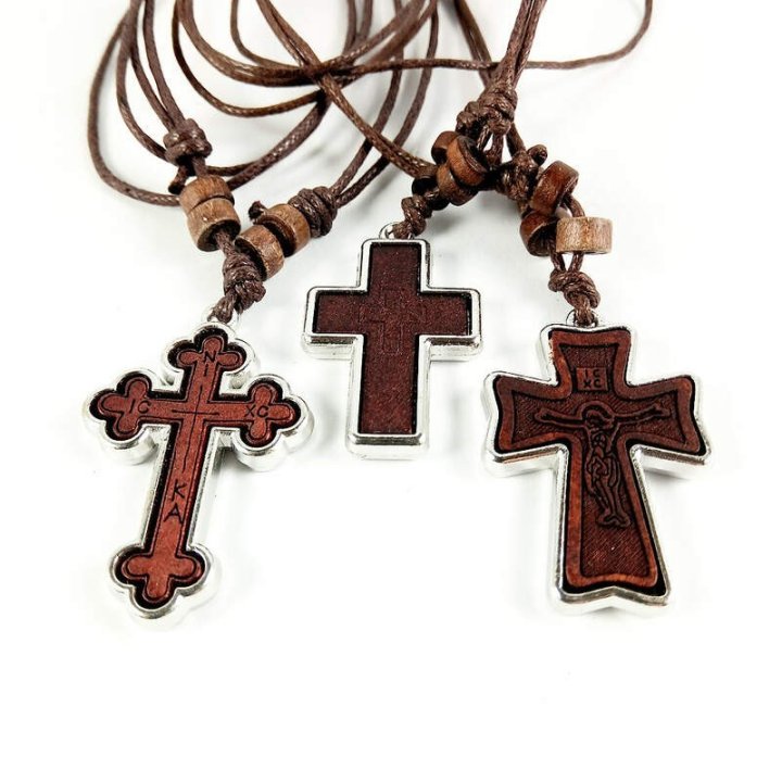 Obiecte bisericesti | Colier cruce din lemn  | 11856