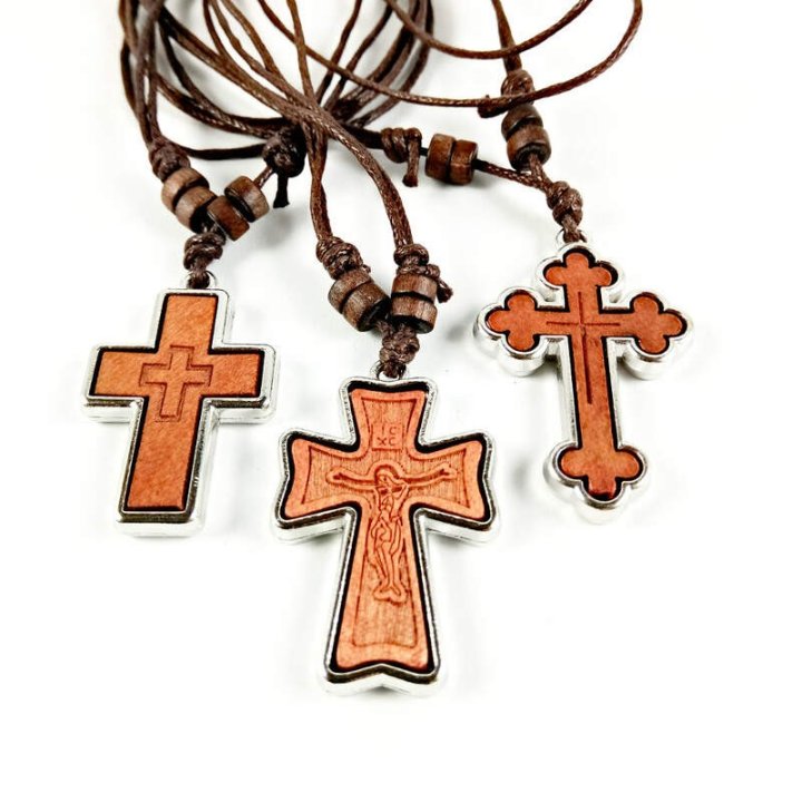 Obiecte bisericesti | Colier cruce din lemn  | 11856