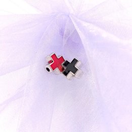 Handmade bile | Margele cruce de trecere 9mm | 6003