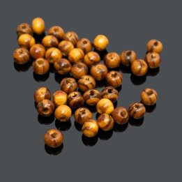 Handmade bile | Margele maslin rotunde de trecere 5mm | 6532
