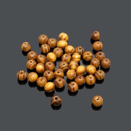 Handmade bile | Margele maslin rotunde de trecere 6mm | 6533