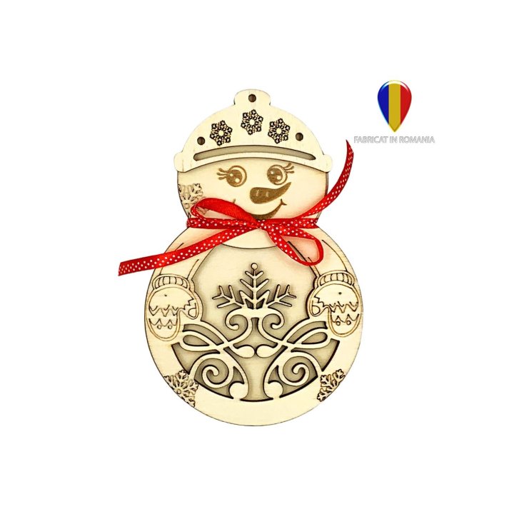 Set ornamente brad din lemn