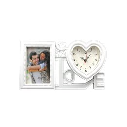 Rama foto personalizata inima cu ceas