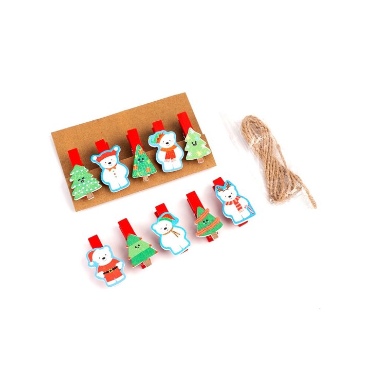 Carlige decorative-Craciun 10buc/set