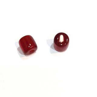 Bile margele 7.5x8mm rosii cilindru