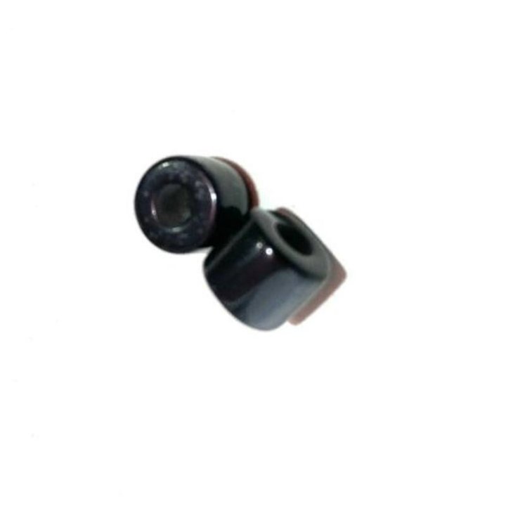 Bile margele 6x7.5mm negre cilindru