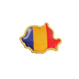 Pin metalic tricolor Romania