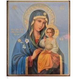 Litografie Maica Domnului cu Pruncul