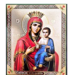 Litografie Maica Domnului cu Pruncul