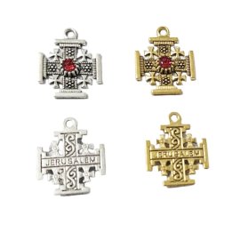 Medalion cruce de metal 30mm
