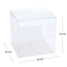 Cutii transparente acetofan set 25 buc - 30x30x30mm