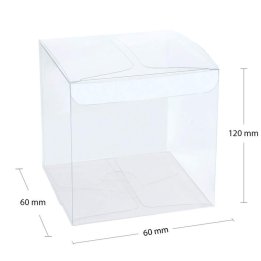 Cutii transparente acetofan set 25 buc - 60x60x120mm