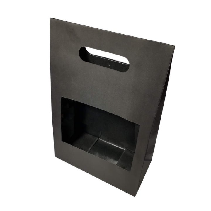 Cutii cu fereastră și mâner - negru set 5 buc